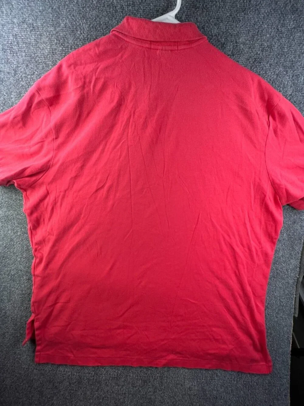 Polo Ralph Lauren Men’s Short Sleeve 2XL Red Cotton Knit Polo Shirt Blue Pony